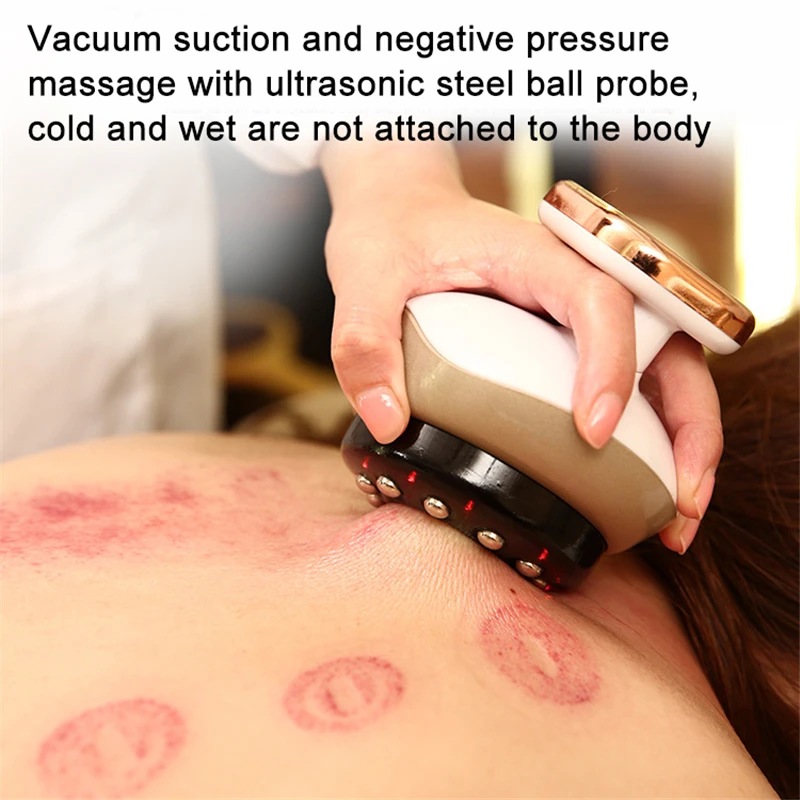 

Electric Cupping Massage Electric LCD Display Guasha Scraping Body Vacuum Cans Suction Cup Heating Fat Burner Slimming Home Tool