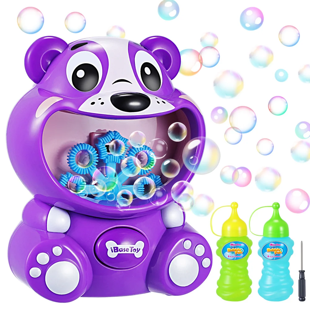 

iBaseToy Kids Bubble Blower Automatical Bubble Machine Battery Operated Bubble Maker with Bubble Solution (Dog Style)