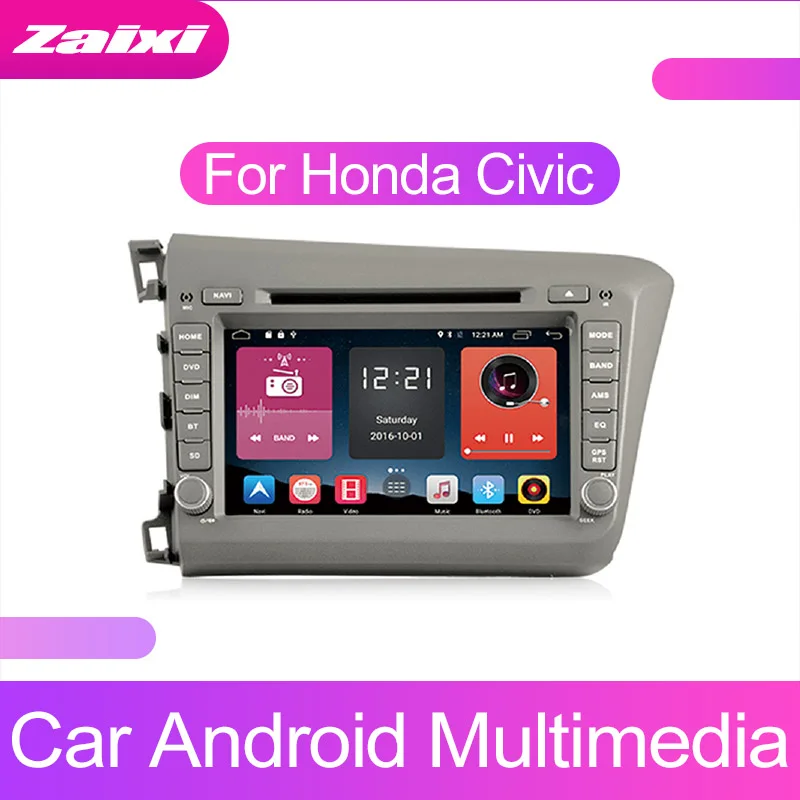 ZaiXi 2 DIN Android Сенсорный экран для Honda Civic 2012 ~ 2015 автомобильный мультимедийный плеер