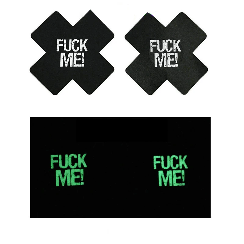 1 пара наклейки на соски светящиеся в темноте |