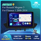 Автомагнитола JUSTNAVI Android 10,0 для Renault Megane 3 Fluence 2008-2014 мультимедийный плеер DSP Carplay 8G 128G стерео No 2 din DVD