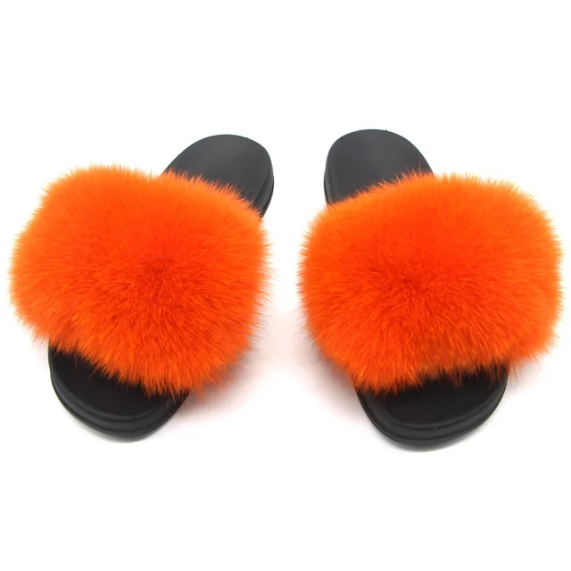Slippers 4 Женский модный комбинезон с тыквой меховая сумка зимняя Дамская новая простая плюшевая Сумочка милый меховой набор тапочек пушистый мех горки Сумка Набор хит - Цвет: Slippers 4