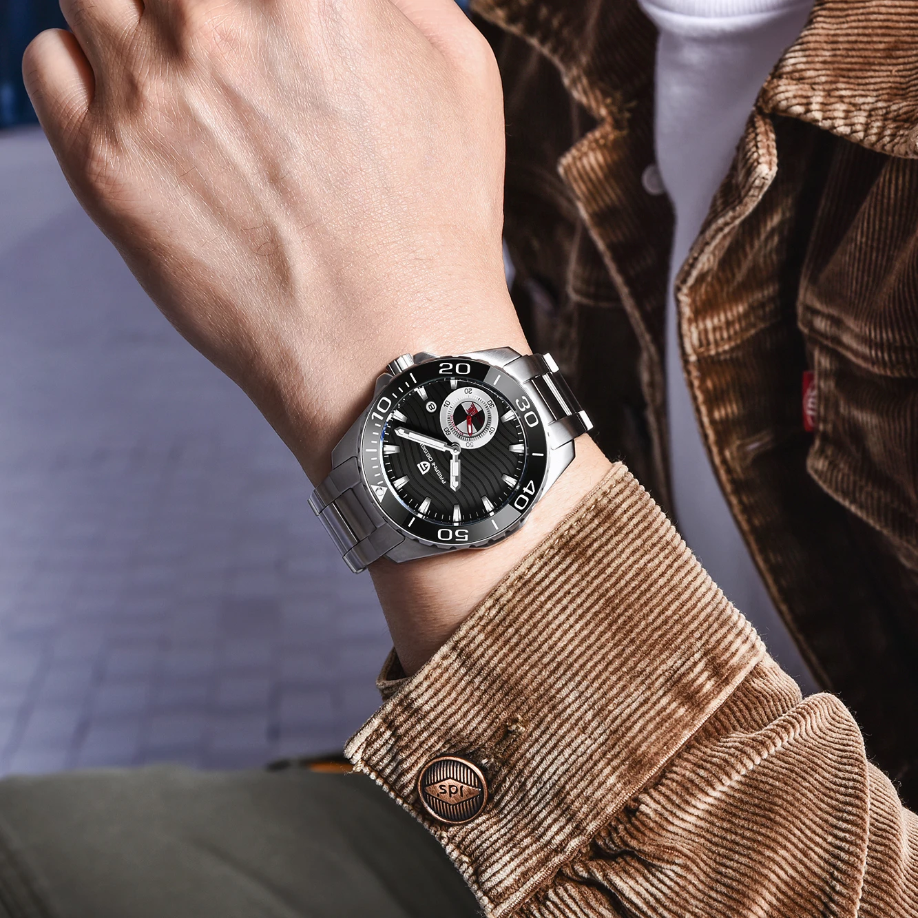 

2021 NEW PAGANI Design Brand Luxury Men Watches Stainless Steel 100M Waterproof Mechanical Business Wristwatch relogio masculino