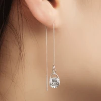 new fashion crystal jewelry long drop rhinestone tassel dangle earrings oorbellen brincos earrings for women wedding earing