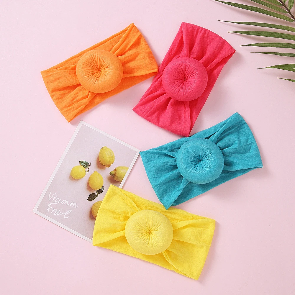 Diadema suave para beb&eacute;, diademas para ni&ntilde;a reci&eacute;n nacida, turbante infantil, accesorios para el cabello para ni&ntilde;os peque&ntilde;os, banda para el pelo de nailon, bonitos regalos para beb&eacute; Kwaii-0