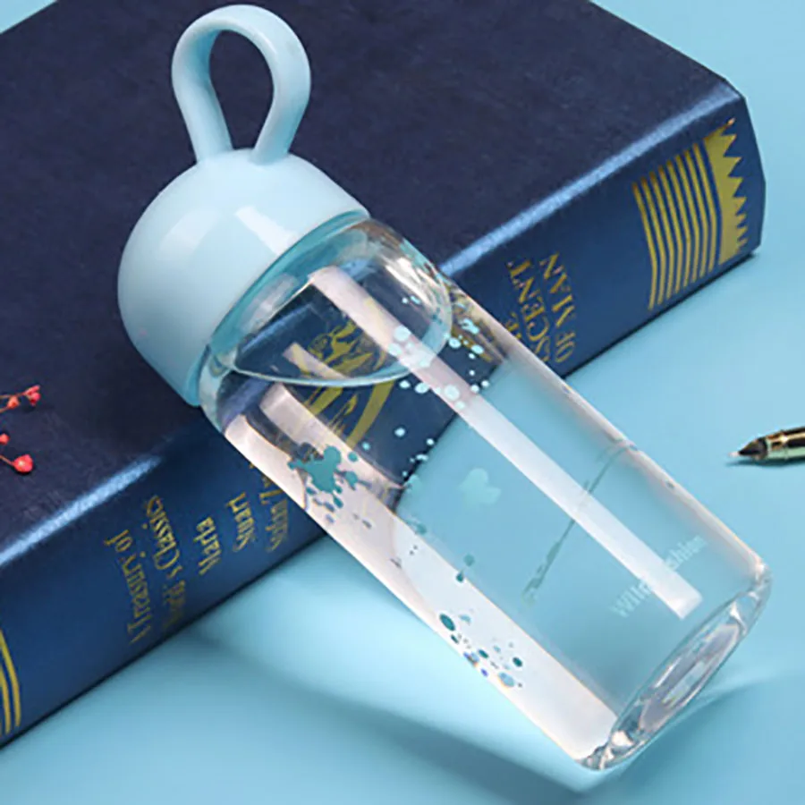 Корейская стеклянная бутылка для воды прозрачная Милая мини-бутылка студенток