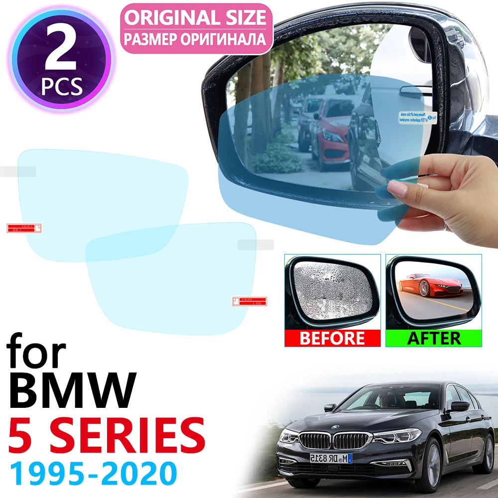 

for BMW 5 Series BMW E39 E60 F10 G30 520i 525i 530i 535GT 520d M 1995~2020 Full Cover Rearview Mirror Anti Fog Film Accessories