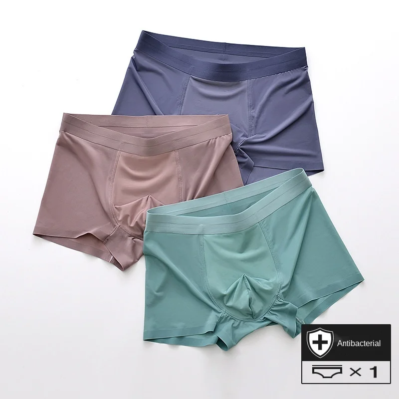 

Ice Silk Boxer Homme Cozy Boxer Shorts Mens Fashion Men Underwear Breathable Ondergoed Mannen Antibacterial Boxer Shorts Mens