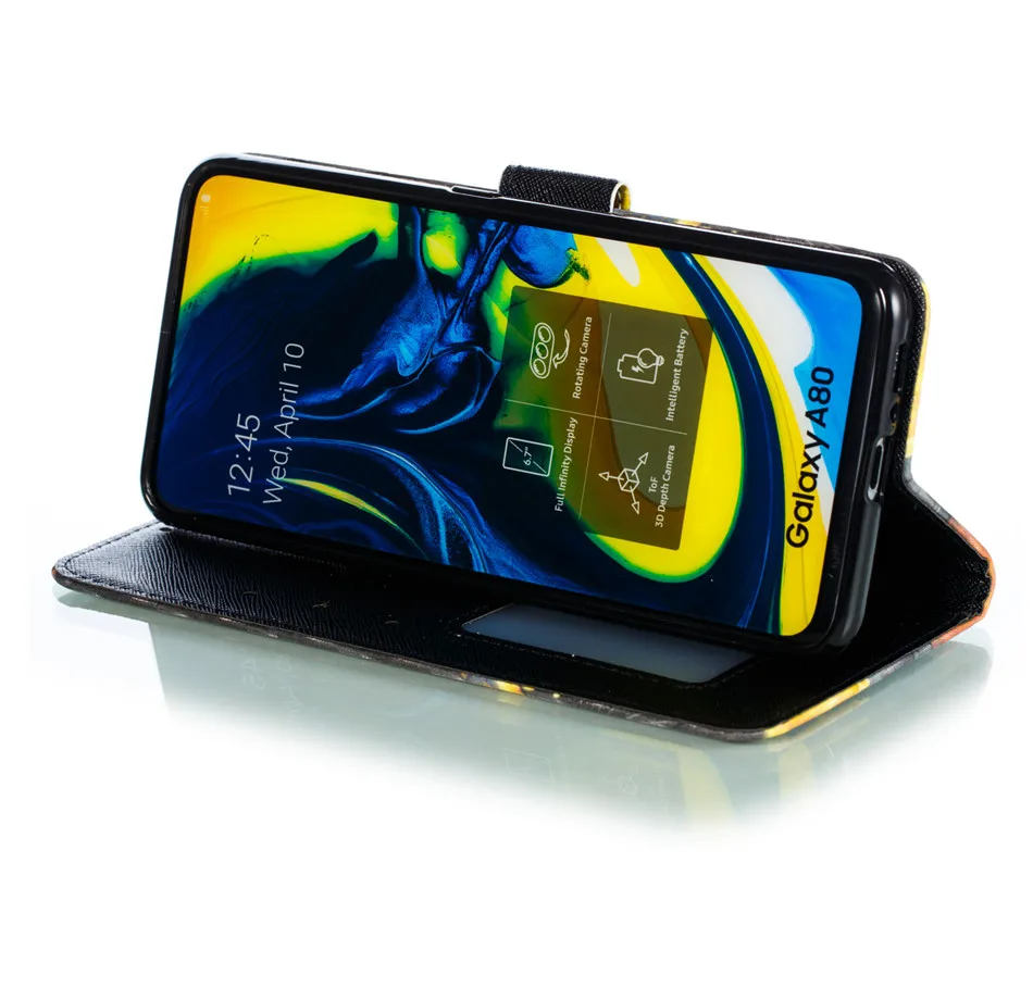 Кожаный чехол-флип чехол для samsung A6 J4 J6 плюс A10 A20 A30 A40 A50 A60 A70 A80 M40 чехол для samsung A7 A8s A6s Примечание 10