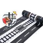 Железная дорога лента 48ммх5м дорожное движение трек-сцена бумажная лента наклейка клейкая маскирующая бумага этикетка дорога для детей игрушка автомобиль играть