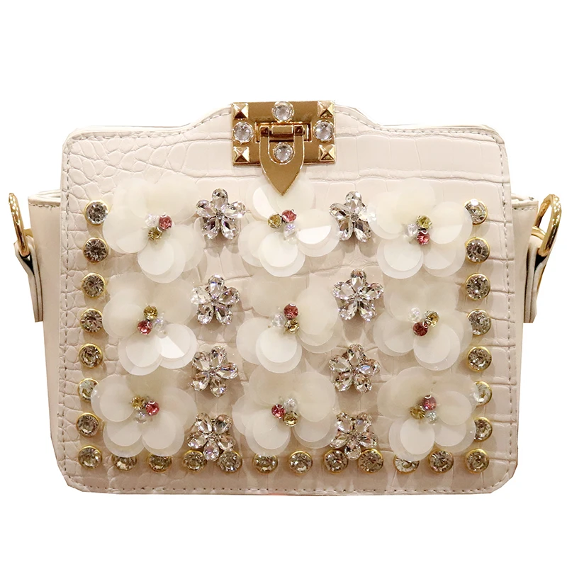 

2020 Fashion Diamonds Bags Genuine Leather Messenger Bags High-quality One-Shoulder Portable Large Capacity HandBags for Women