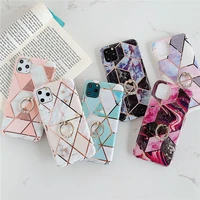 geometric marble phone case sfor coque iphone 11 pro max x xr xs max 6 6s 7 8 plus case soft imd electroplated back cover capa