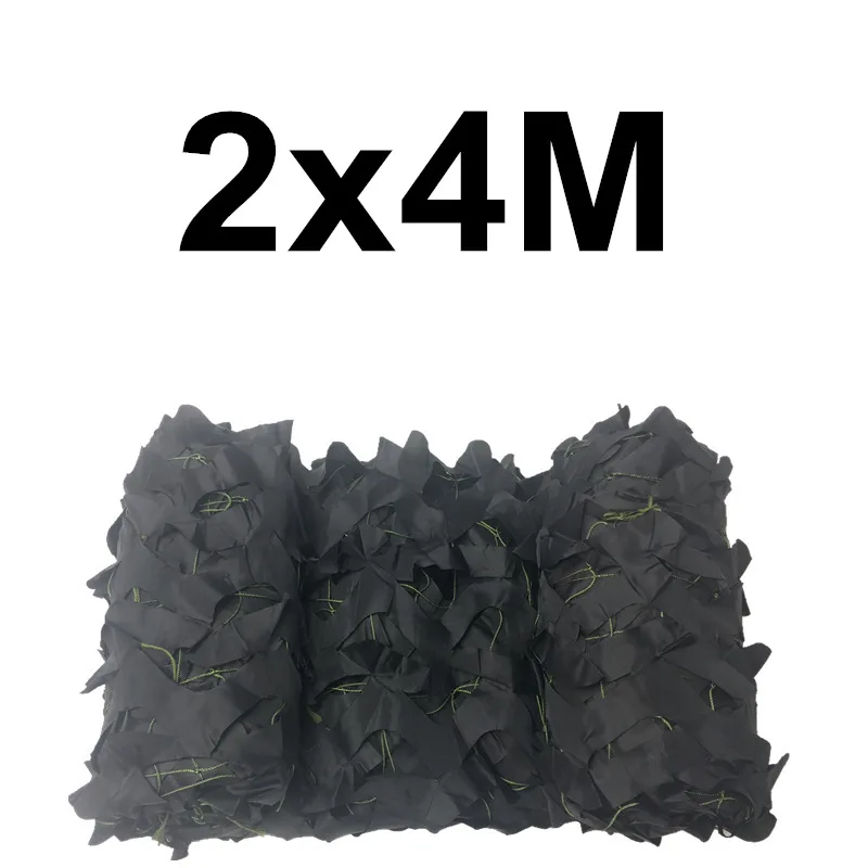 WELEAD 2x4 м усиленная камуфляжная сетка военный белый песок черная маскирующая сетка охотничий тент садовый тент скрытие 4x2 2x4 2*4 м - Цвет: Black