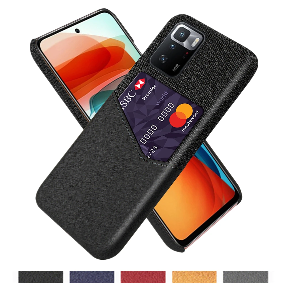 

Febric Card Holder Cover For Xiaomi Poco X3 GT NFC F3 M3 Cloth Texture Antiskid Funda For Mi 11i 11 Lite 5G Ultra 11X Pro Case