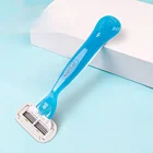 2021 модный синий ручной триммер, безопасные бритвы, подмышки и ноги, частные части, резиновая Удобная Женская бритва