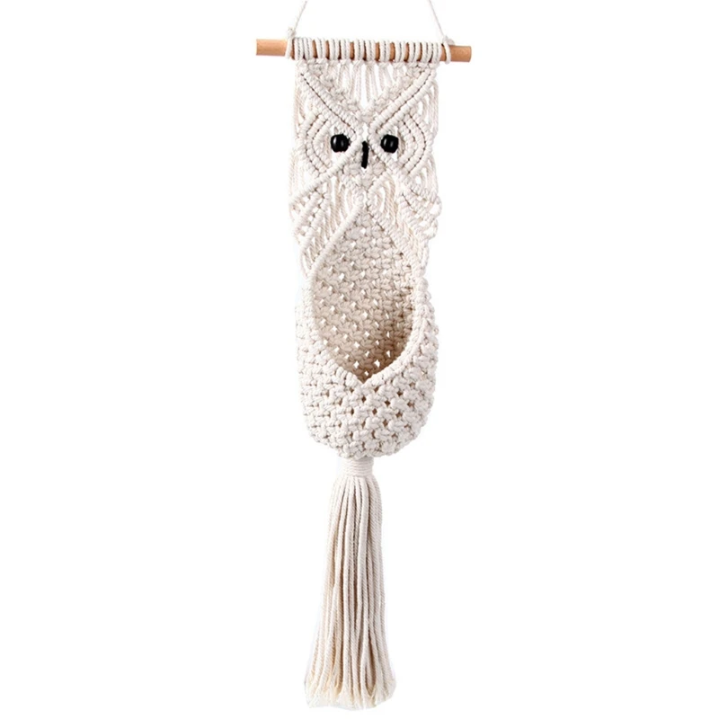 

Owl Macrame Plant Hanger Wall Hanging Planter Basket Flower Pot Holder Boho Garden Home Decoration Indoor Outdoor