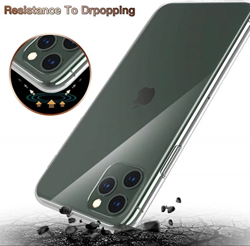 Прозрачный Ультра Тонкий силиконовый чехол для телефона iphone XR 11 Pro XS Max 5s X 7 8 6 6S Plus
