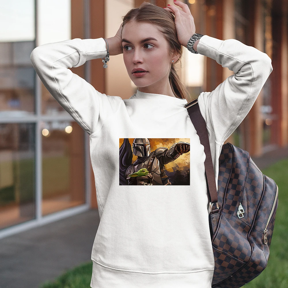 

Disney Mandalorian Fans Clothing Cute Baby Yoda Streetwear Hoodies Women Fluffy Oversize Sweatshirts Crewneck American Apparel