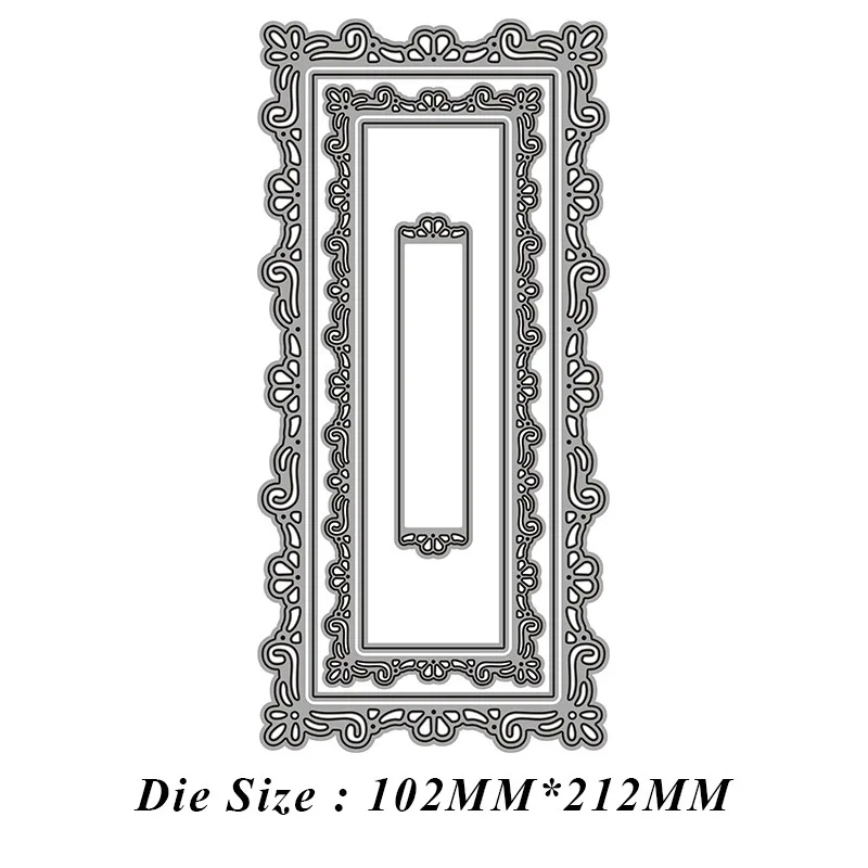 

Reunion Long Rectangle Border Metal Cutting Dies Embossing Stencil DIY Scrapbooking Photo Album Decor Paper Card Making Tool