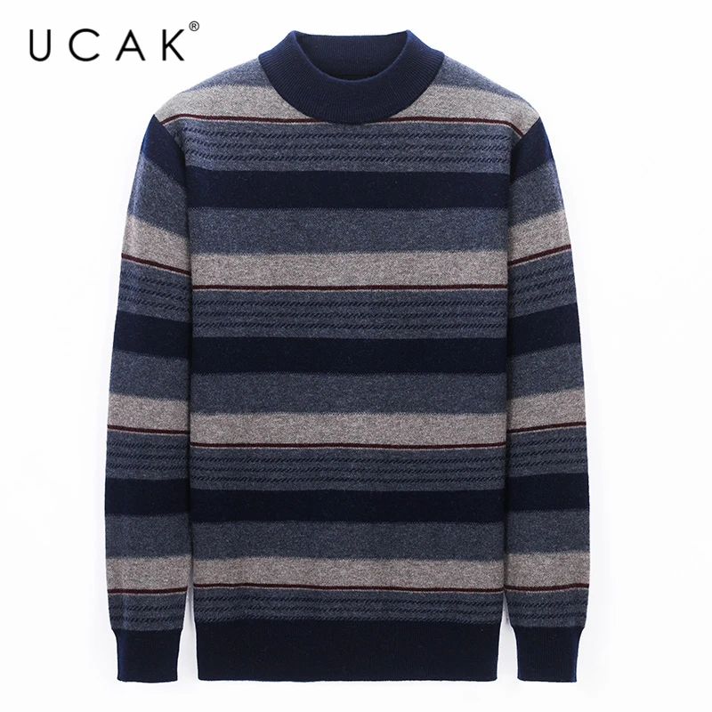 

Свитер унисекс из чистой мериносовой шерсти, зимний, теплый, Повседневный, U3202