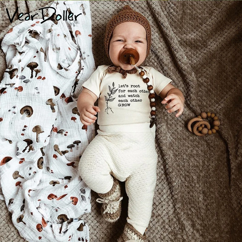 

VearDoller Kids Rompers New Children Clothing Short Sleeve Letter Newborn Kids Umpsuits for Casual Baby Rompers