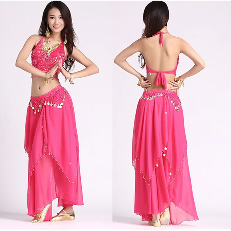 

2pcs Set Women Belly Dance Costumes For Adult India Stage Gypsy Costumes Woman Bellydance Egypt Belly Dancing Suit For Women