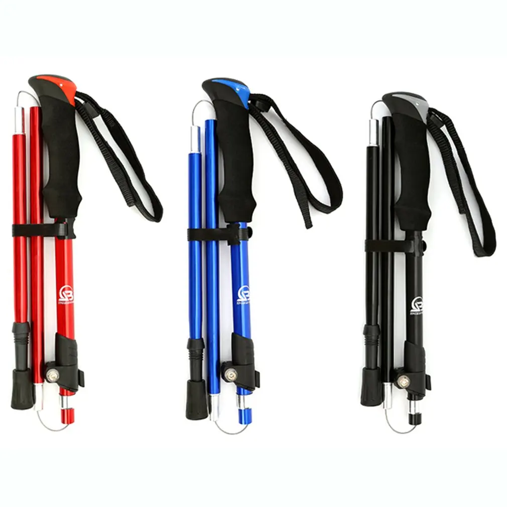 

Walking Adjustable Mountaineering Pole Anti Shock Ultra Light Poles Telescopic Ultralight Hiking Travel Non-slip Stick