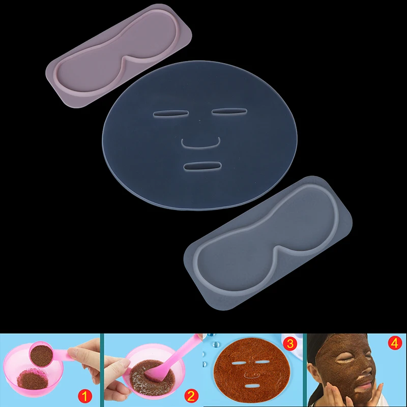 

1pc DIY Silicone Reuseable Facial Mask Mold For Fruit Vegetable Mask Machine Maker Clear Mask Mold Tray Mask Making Tool