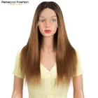 Ребекка Омбре 1B30 перуанская прямая подсветка 13x 1 кружевной передний al короткий парик Remy T часть HD кружевные передние человеческие волосы парики