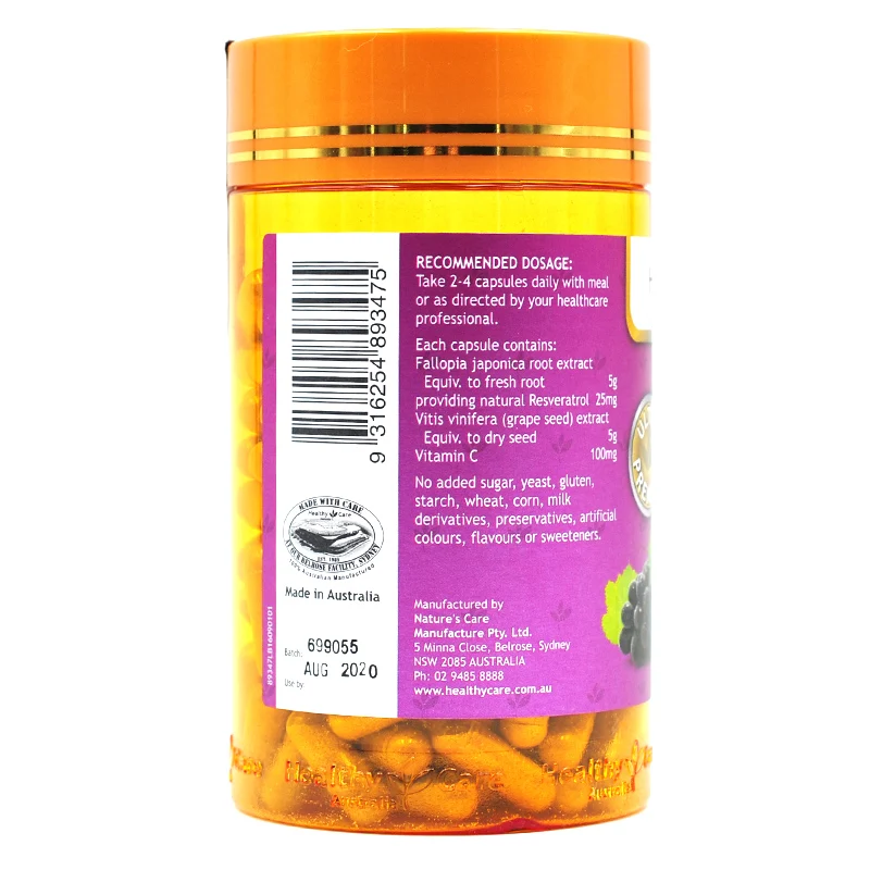 

Resveratrol Capsule High Potency 180 Pcs