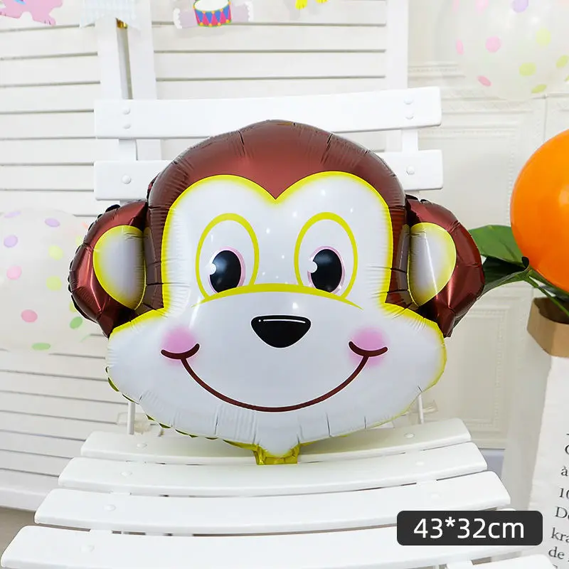 Новый стиль 4D Мультяшные животные тигр обезьяна панда фольгированный шар