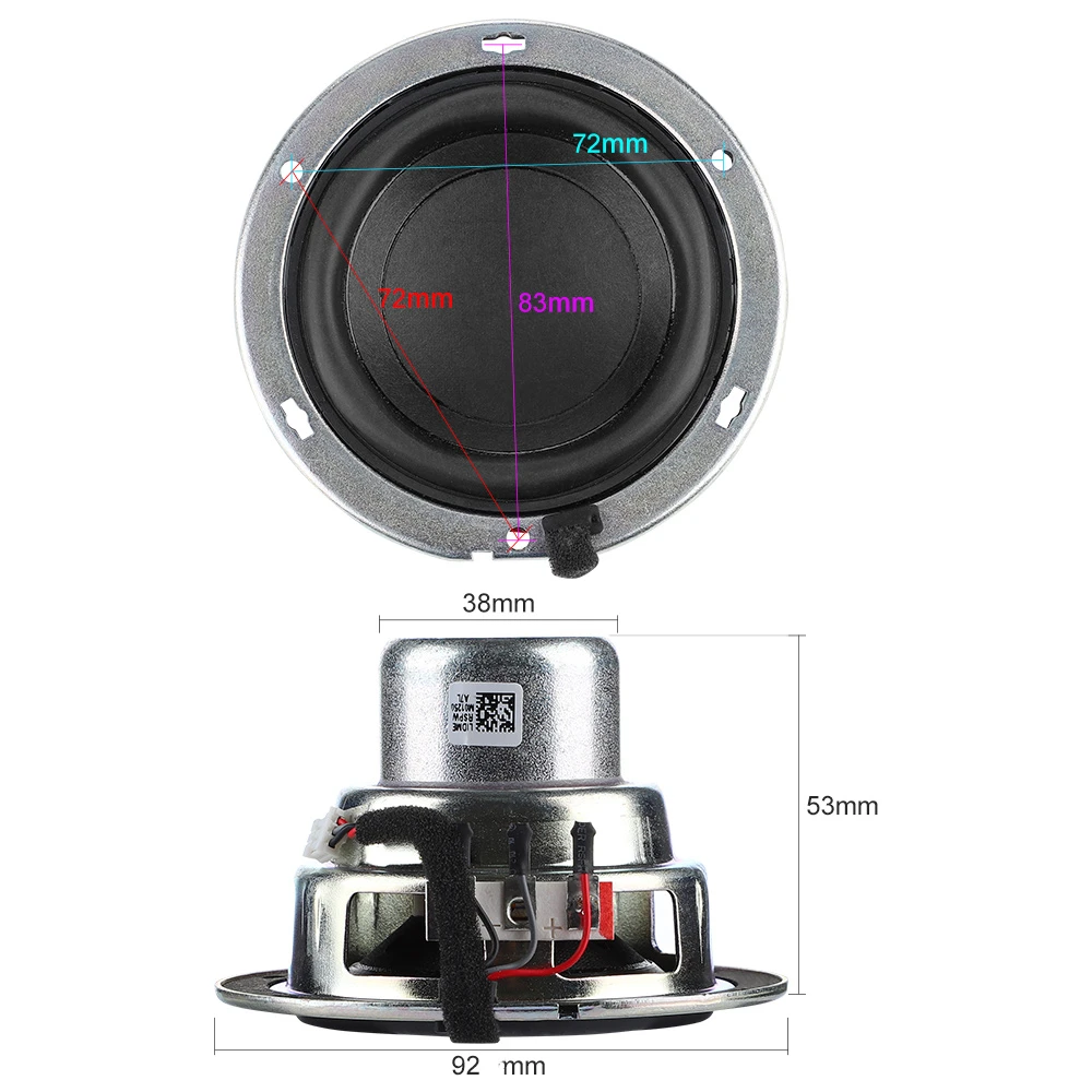 AIYIMA 3.5 Inch 92MM Subwoofer Speaker 4 Ohm 30W Large Stroke Deep Bass Neodymium Woofer Loudspeaker for Harman Kardon 2PCS | Электроника