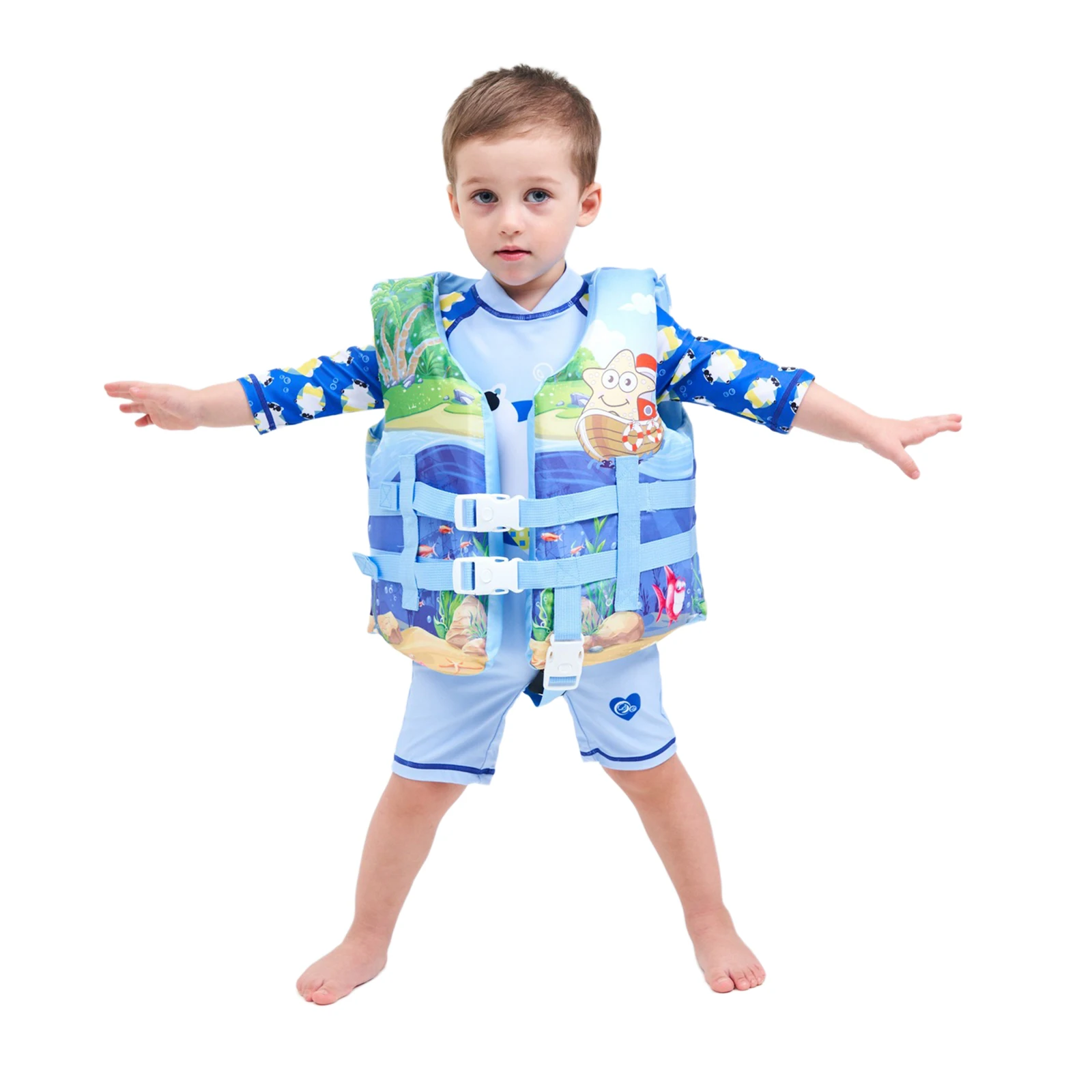 

5 Styles Kids Swimming Life Vest Cartoon Animals Print Flotage Life Jacket with Lockable Buckles for Girls Boys 2-8 Years