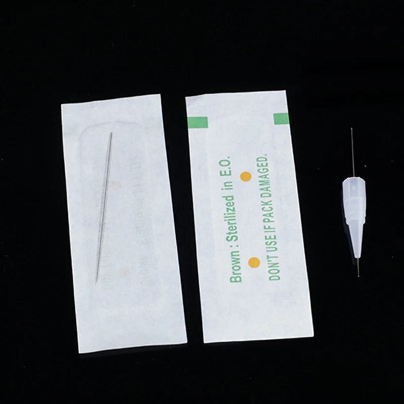 50Pcs1R 3R 5R 5F традиционные иглы с Шапки для бровей/Подводка глаз/губ Перманентный