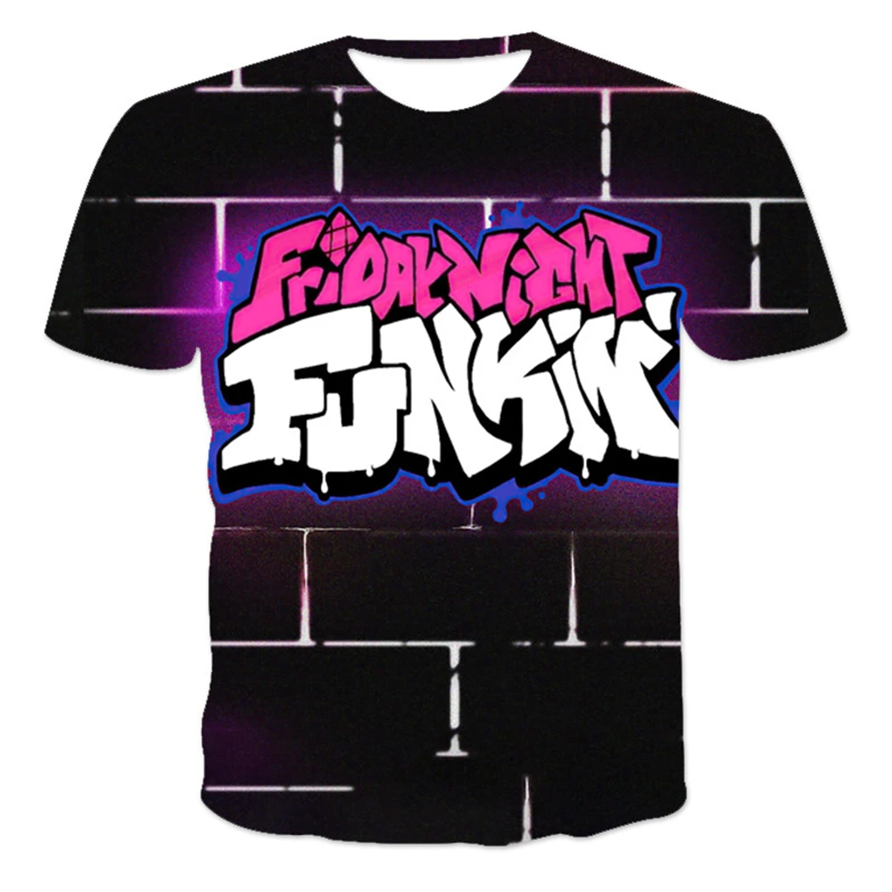 

Girls Boys Friday Night Funkin T-shirt Kids Cartoon Summer Fashion 3D Printing T-shirts For Girls Punk Street Cool Clothes