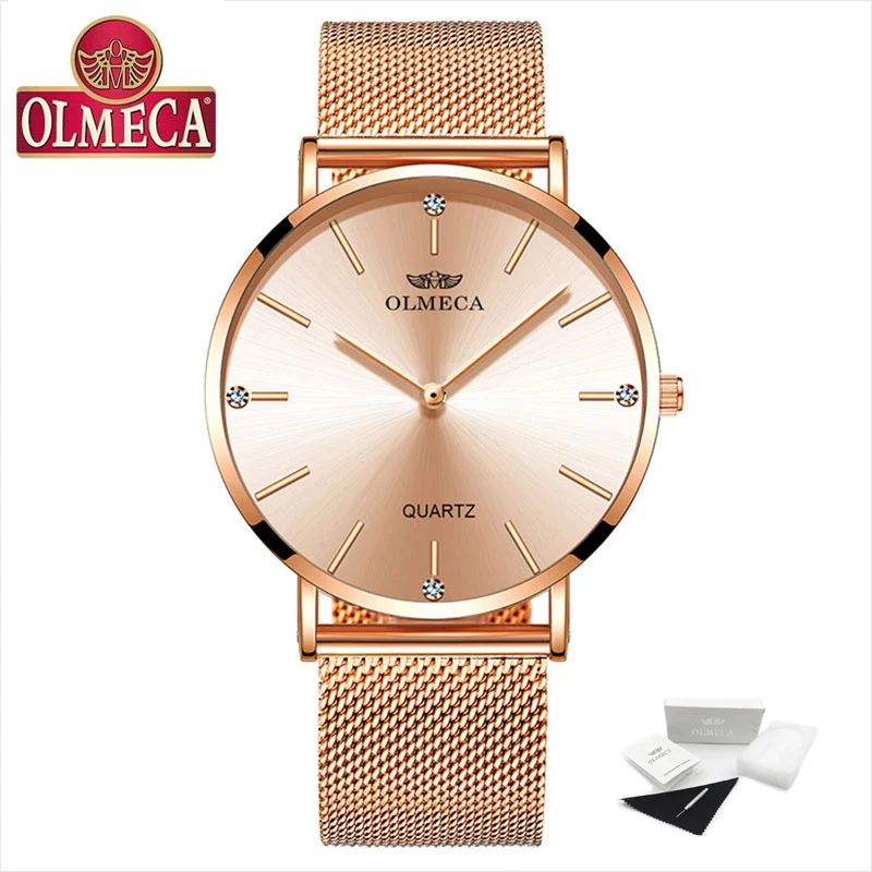 Sport Women Watches OLMECA Rose Luxury Brand Watch Dress Reloj Mujer Water Resistant Wrist | Наручные часы
