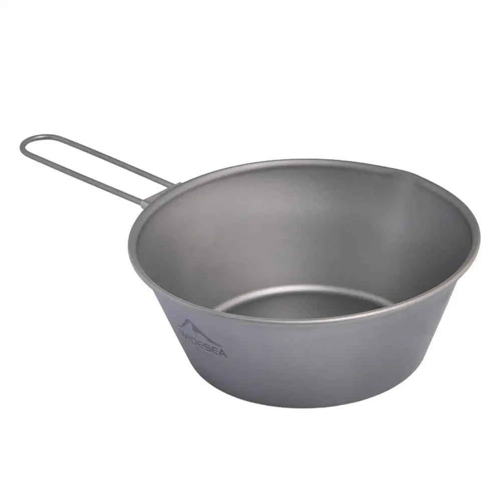 

Titanium Sierra Cup Titanium Bowl Heat-Resistant Camping Cup 300ml/450ml Lightweight Camping Mug With Foldable Handle Easy T