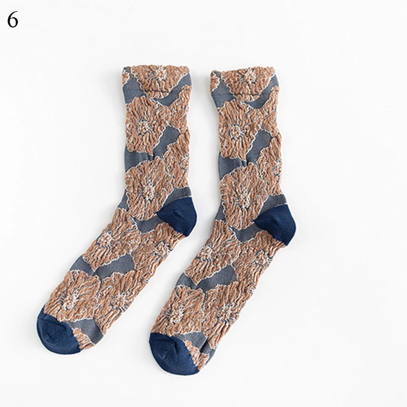 Носки женские с принтом мягкие хлопковые дышащие смешные в стиле ретро