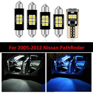 Cool 12 PCS Car LED Light Bulbs Interior Kit For Nissan Pathfinder 2005-2012 12V Led Map Dome License Plate Lamp Auto Styling