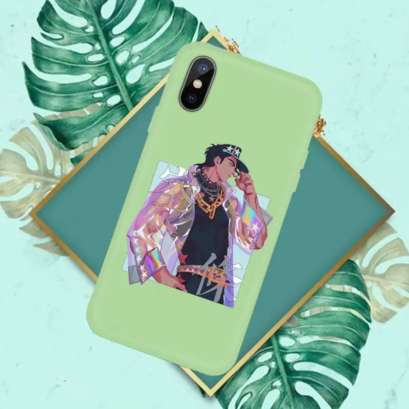 

JoJo Bizarre Adventure Phone Case Candy Color for iPhone 11 12 mini pro XS MAX 8 7 6 6S Plus X SE 2020 XR