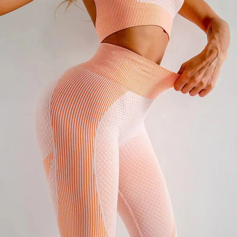 Hot Style European Peach-Butt Trousers High Waist Flexible Tight Yoga Trousers Fast Dry Sweat-Absorbing Breathable Trousers