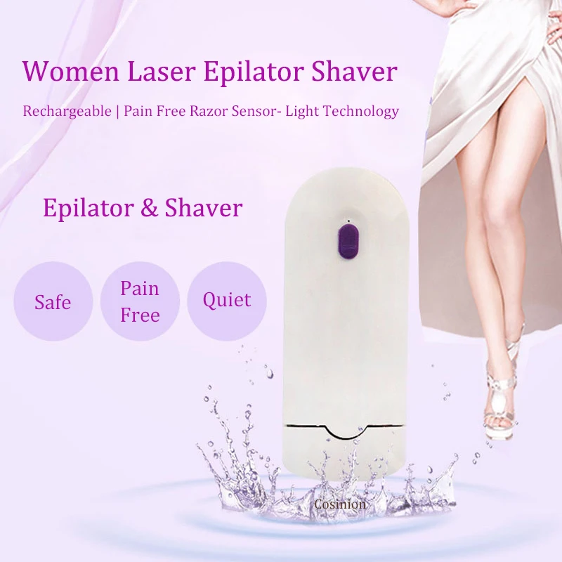 

Painless Hair Removal Kit Laser Epilator USB Rechargeable Women Ladies Body Face Leg Bikini Hand Shaver Hair Remover Skin Care