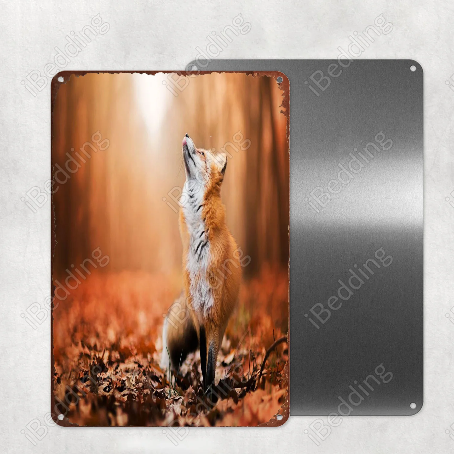 

Животное, лиса, металлическая фотография, панель, паб, клуб, Настенный декор, железная живопись, декоративная пластина 20x30 см