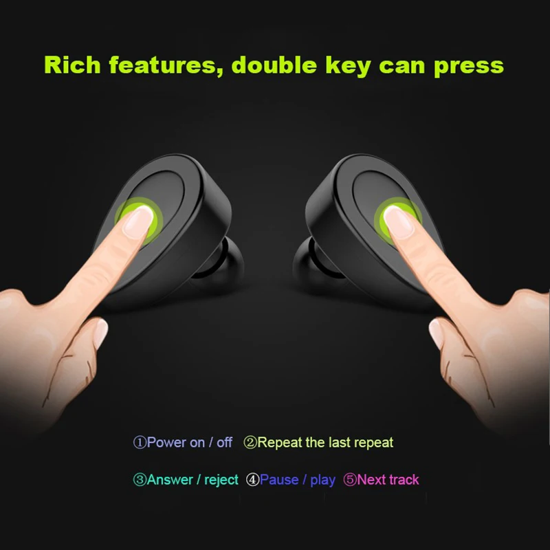 

2018 K2 TWS Bluetooth наушники настоящие беспроводные наушники мини стерео музыкальные гарнитуры свободные руки с микрофоном зарядная коробка для т...