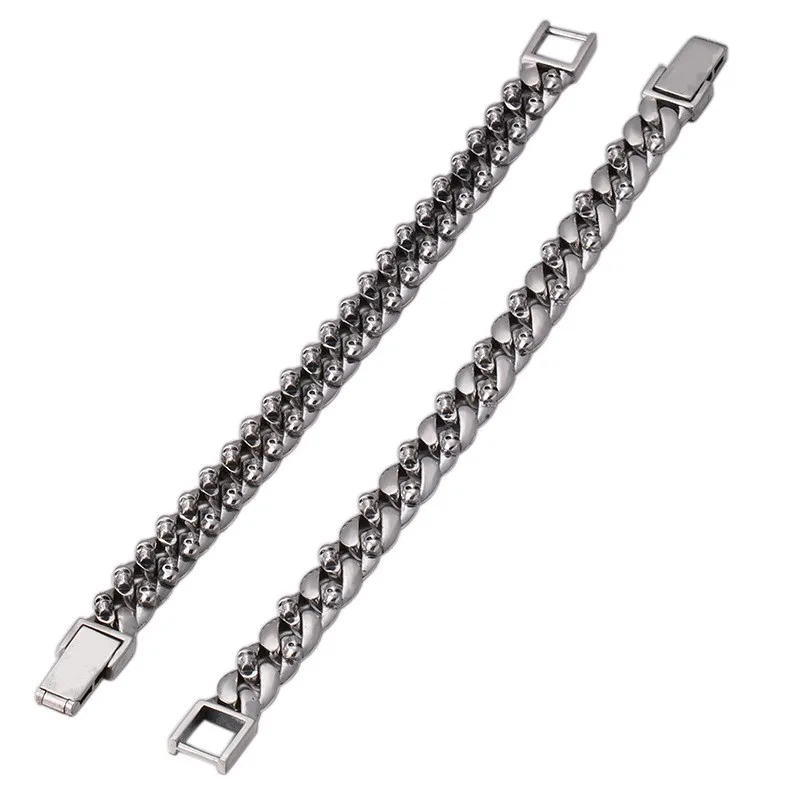 Мужские и женские браслеты с черепами из чистого серебра 925 пробы в стиле ретро