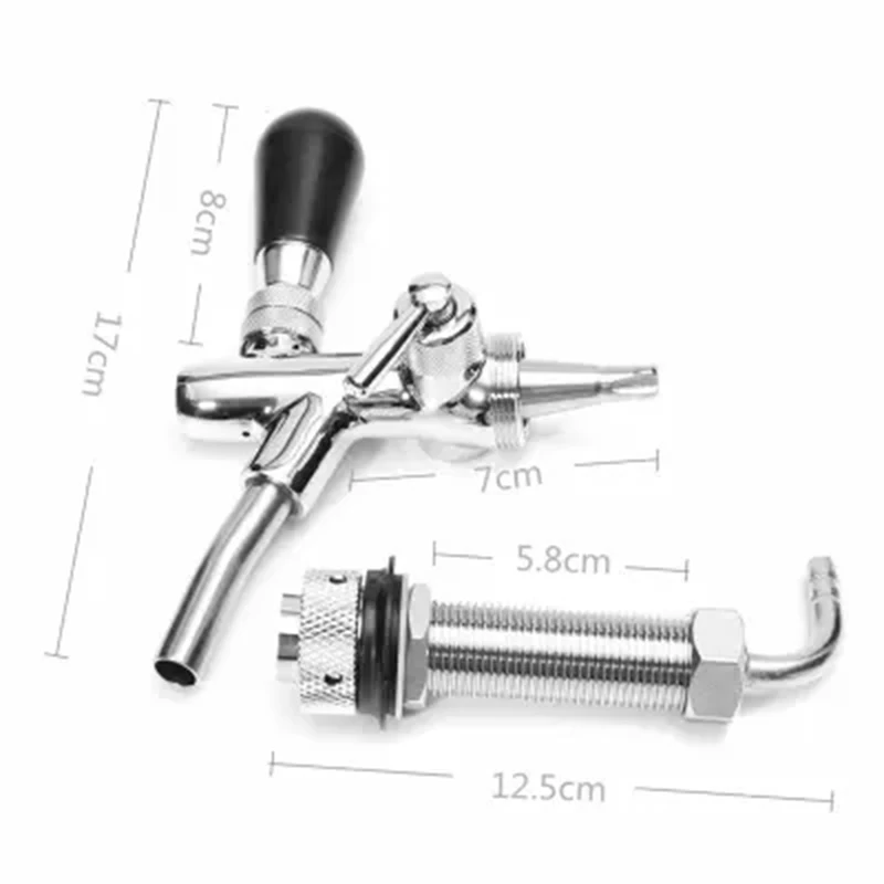 Long Beer Tap Faucet Adjustable Defoaming G5/8 Dispenser Chrome Plating | Дом и сад