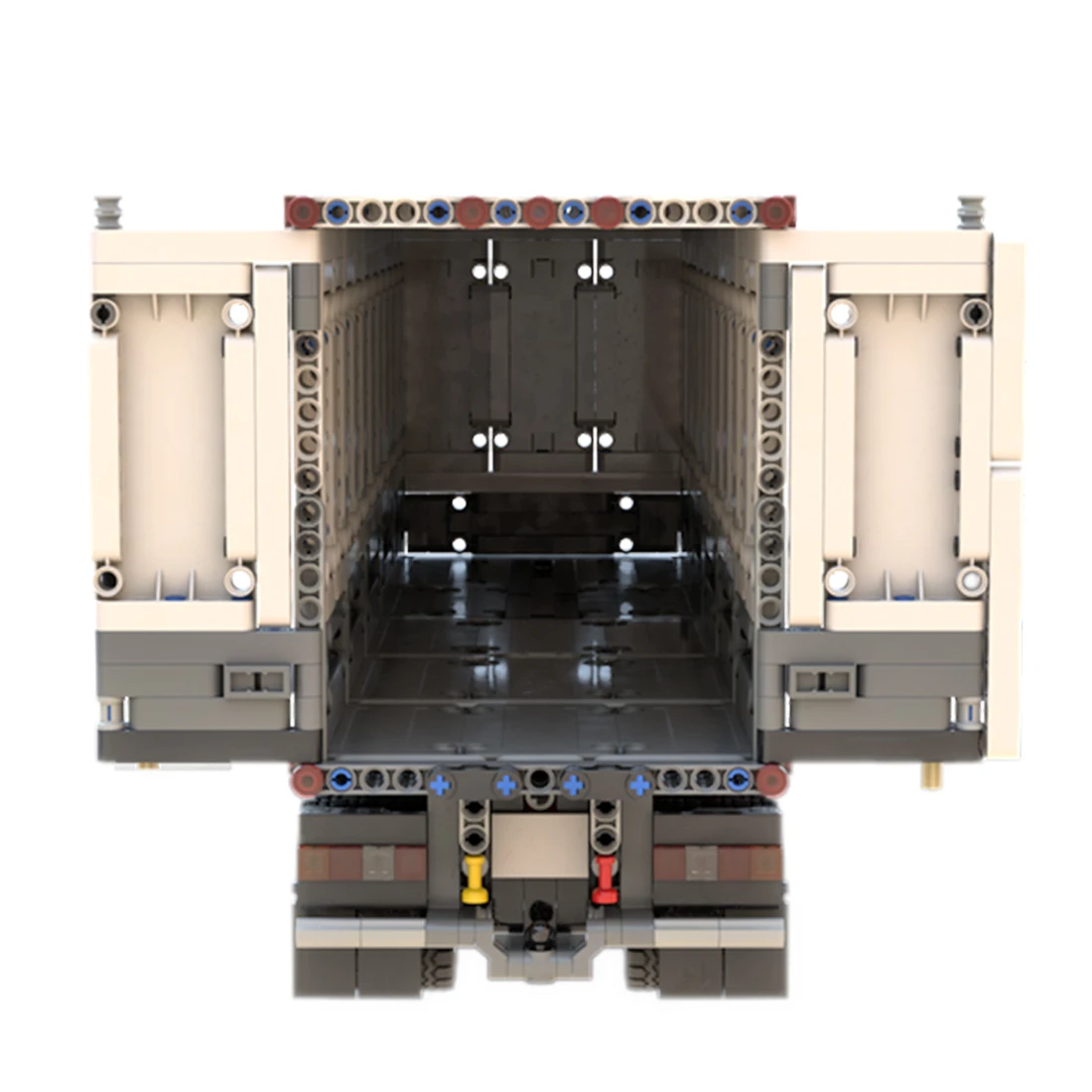 

902Pcs Moc Container Trailer Tail Box Model Small Particle Building Blocks Difficult Assembly Toy Set (Only WithTail Box)