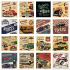 Классический винтажный ремонт автомобиля, заправочная станция, Металлический Настенный декор, жестяная железная фотография, гоночная дорожка, Декоративные плакаты, плакаты, фрески