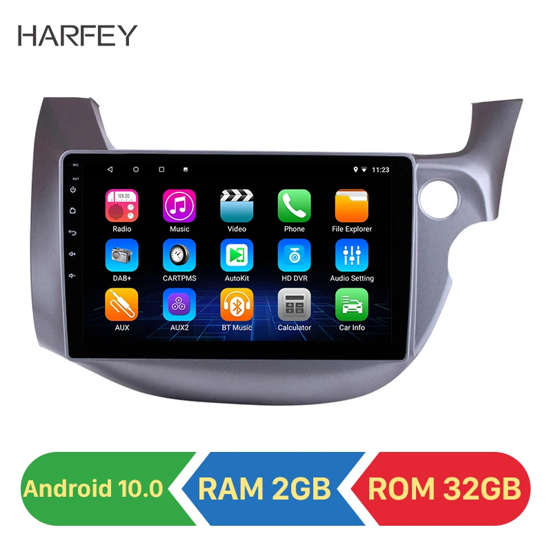Автомобильный мультимедийный плеер Harfey 10 1 дюймов Android 0 GPS для 2007 2016 HONDA FIT JAZZ