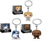 Новинка, виниловый брелок со звездами Диснея, Чубакка, Люк, Скайуокер, Карманный Брелок, фигурки героев, игрушки для детей, рождественский подарок